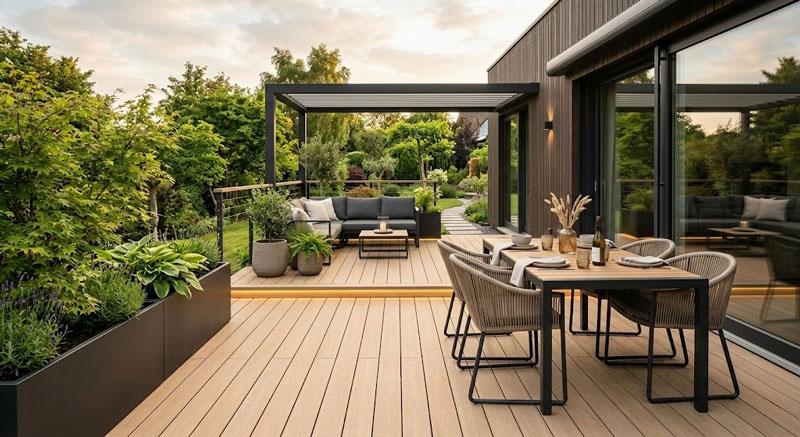 Créer une terrasse moderne en un week-end avec des modules préfabriqués