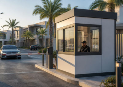 Guérite modulaire de sécurité préfabriquée au Maroc
